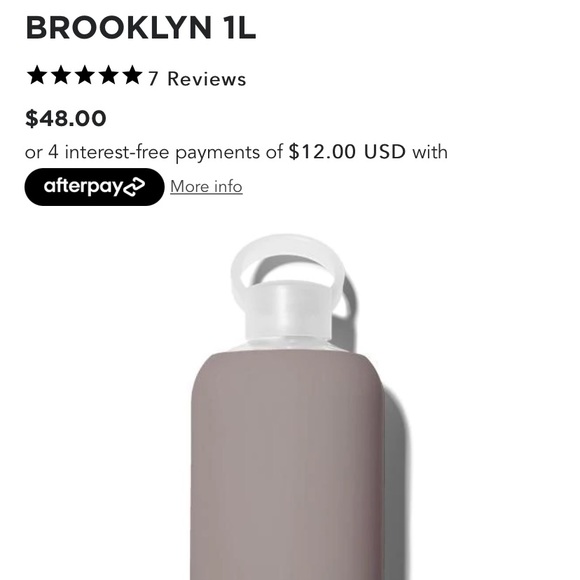 ❗️SOLD ❗️ BKR Glass Water Bottle - Picture 3 of 6